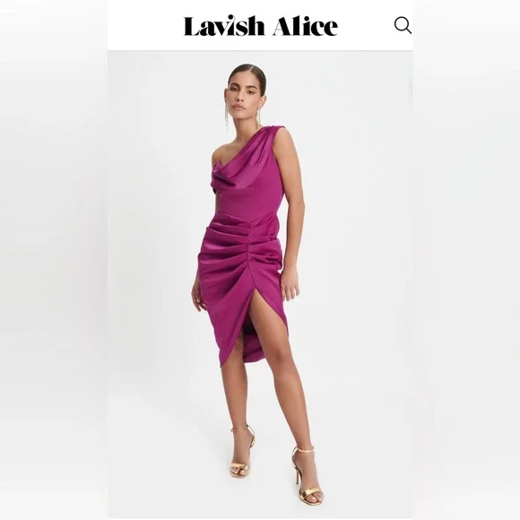 midi satin dress champagne Women's Essential Chicness Pleated Satin Dress in Champagne